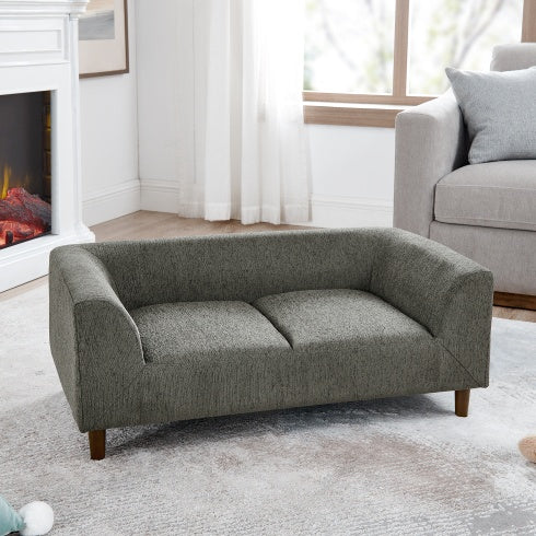 Modern Rectangular Pet Sofa with Backrest and Armrests