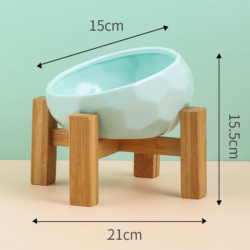 Elegant Ceramic Pet Bowl – Minimalist Design with Optional Rack