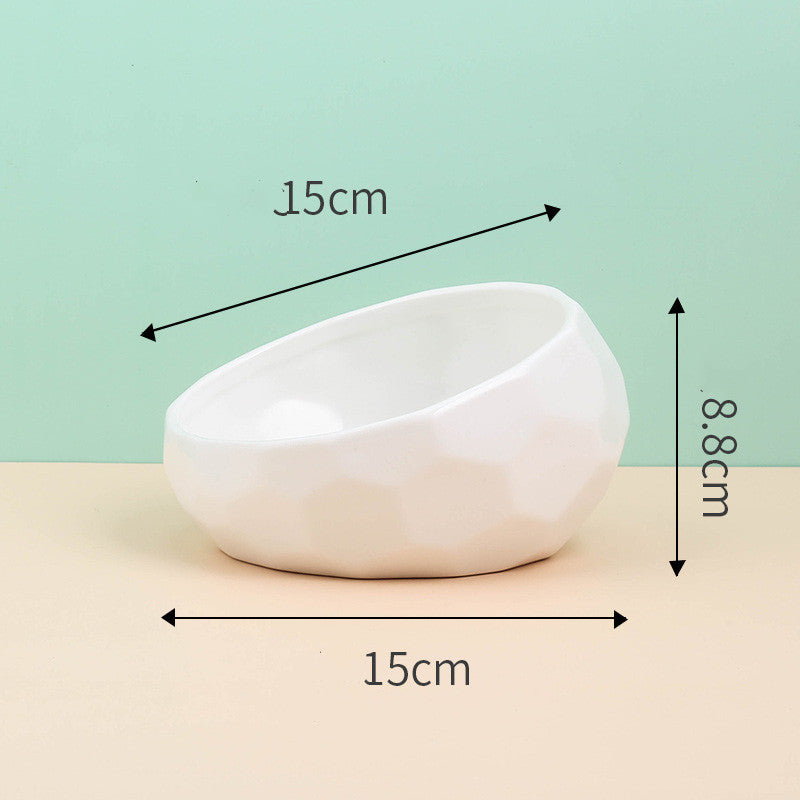 Elegant Ceramic Pet Bowl – Minimalist Design with Optional Rack