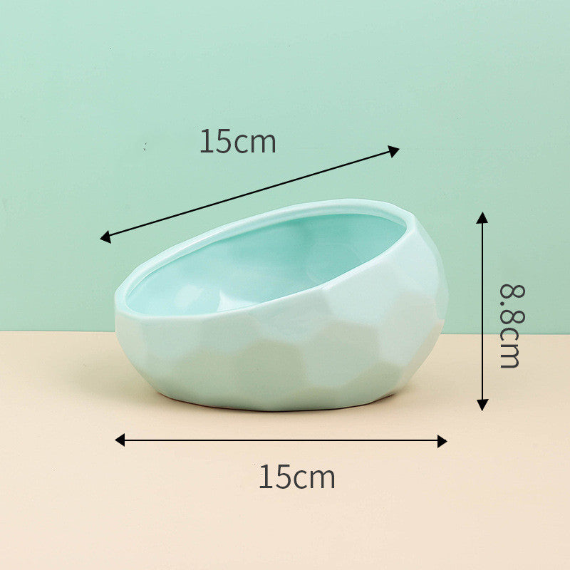 Elegant Ceramic Pet Bowl – Minimalist Design with Optional Rack