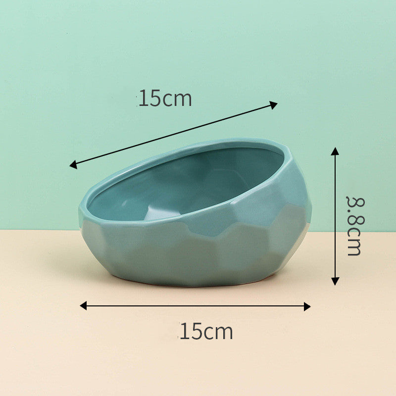 Elegant Ceramic Pet Bowl – Minimalist Design with Optional Rack