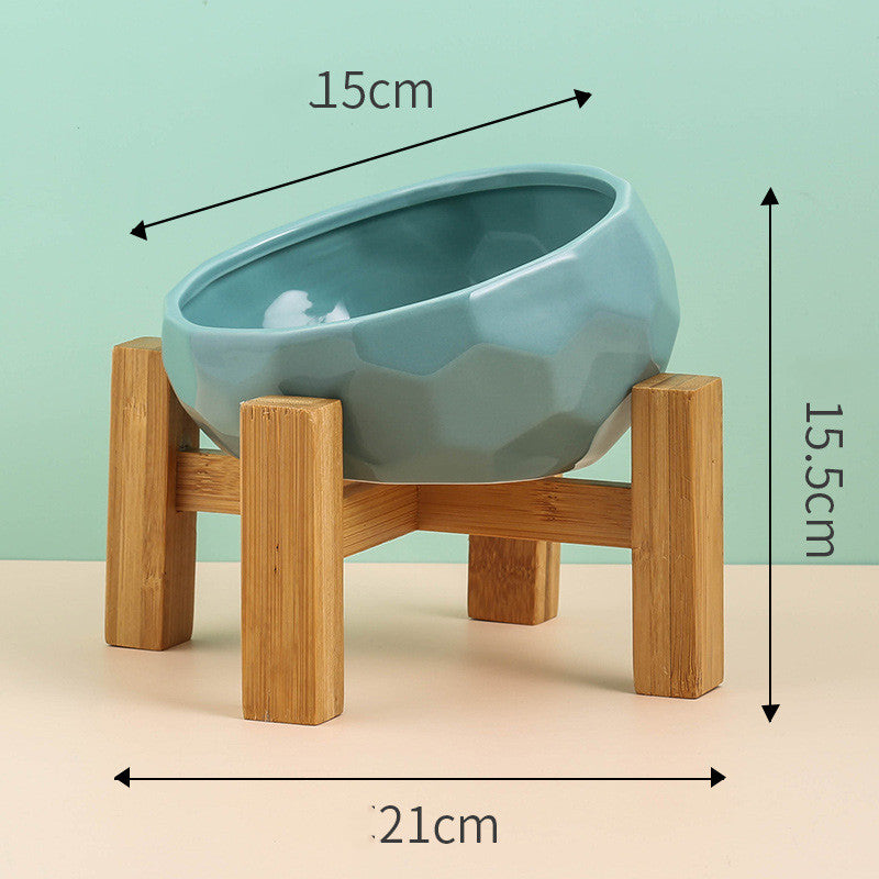 Elegant Ceramic Pet Bowl – Minimalist Design with Optional Rack