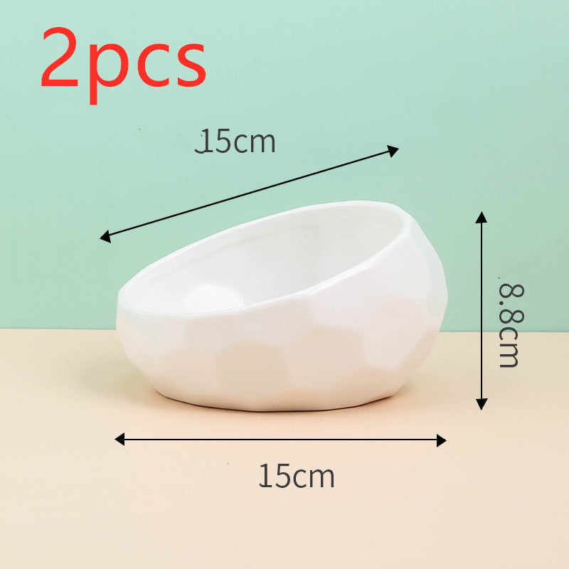 Elegant Ceramic Pet Bowl – Minimalist Design with Optional Rack