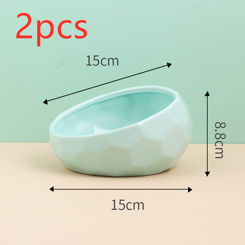 Elegant Ceramic Pet Bowl – Minimalist Design with Optional Rack