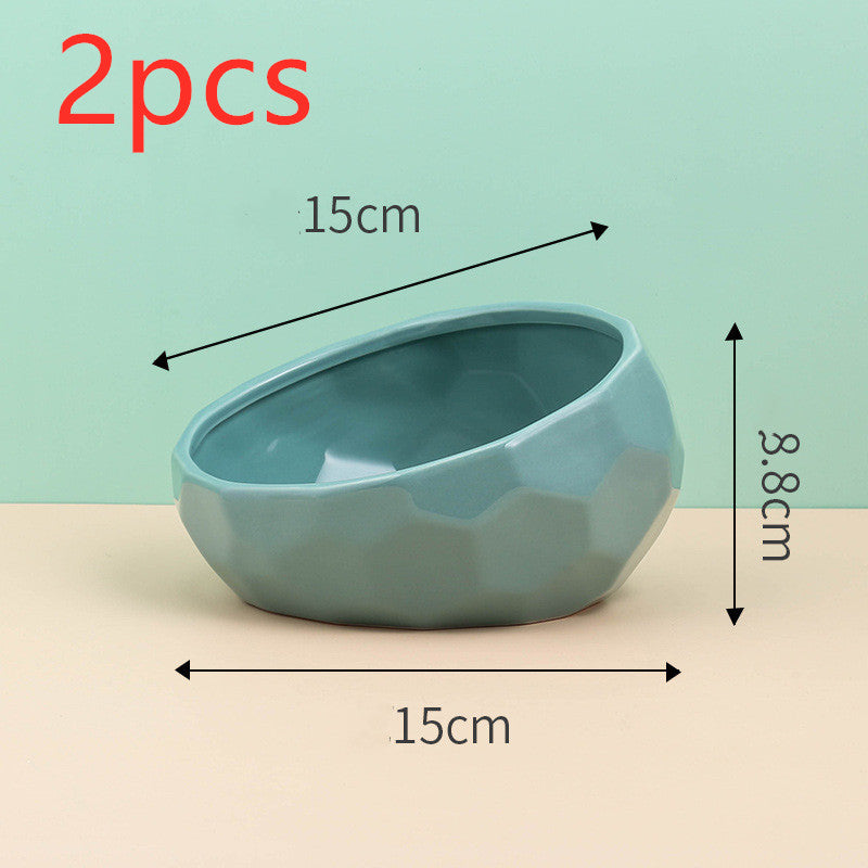 Elegant Ceramic Pet Bowl – Minimalist Design with Optional Rack