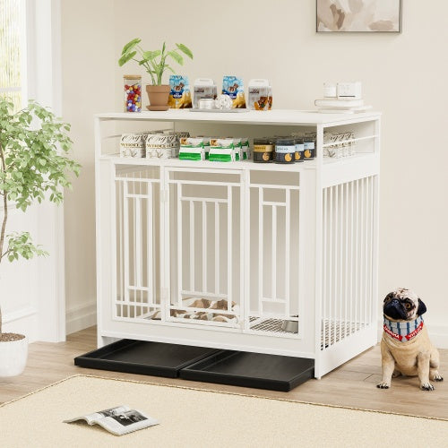 Large Dog Wooden Kennel with Divider