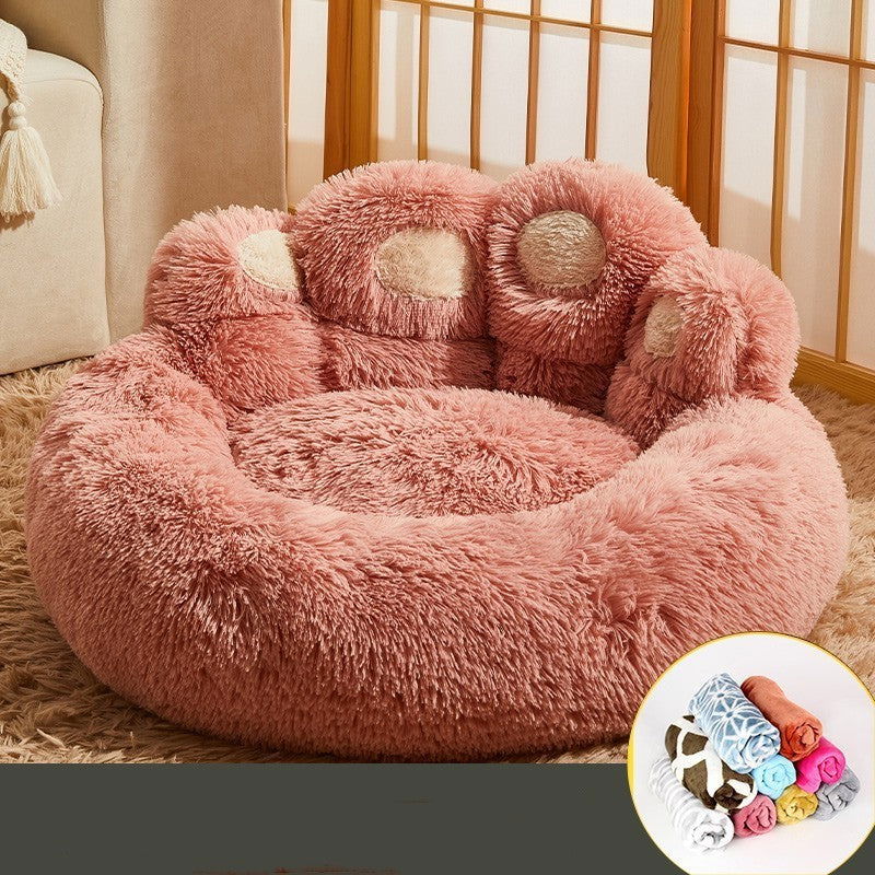 Kennel Warm Medium Large Dog Corgi Golden Retriever Bed Fleece-lined Sofa Mattress - Lucky Pets Supplies
