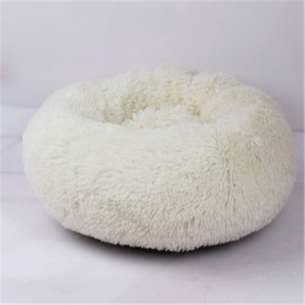 Round Long Hairy Autumn And Winter Nest Pad Cat Mattress - Lucky Pets Supplies