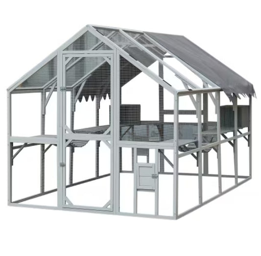 Outdoor Cat House & Enclosure
