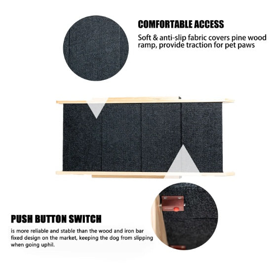 Wooden Foldable Pet Stair & Ramp